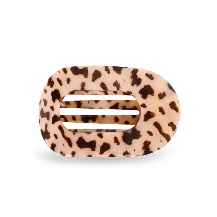 Teleties - Flat Round Hair Clip - Blonde Tortoise - Medium