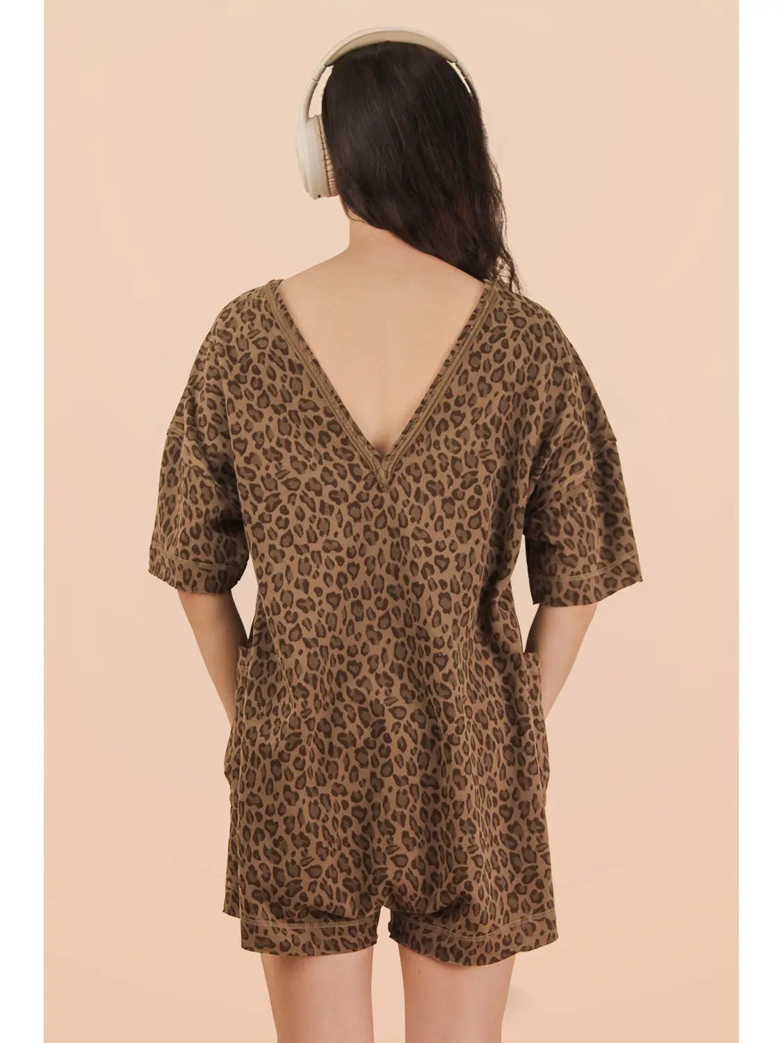 Mocha Leopard Romper