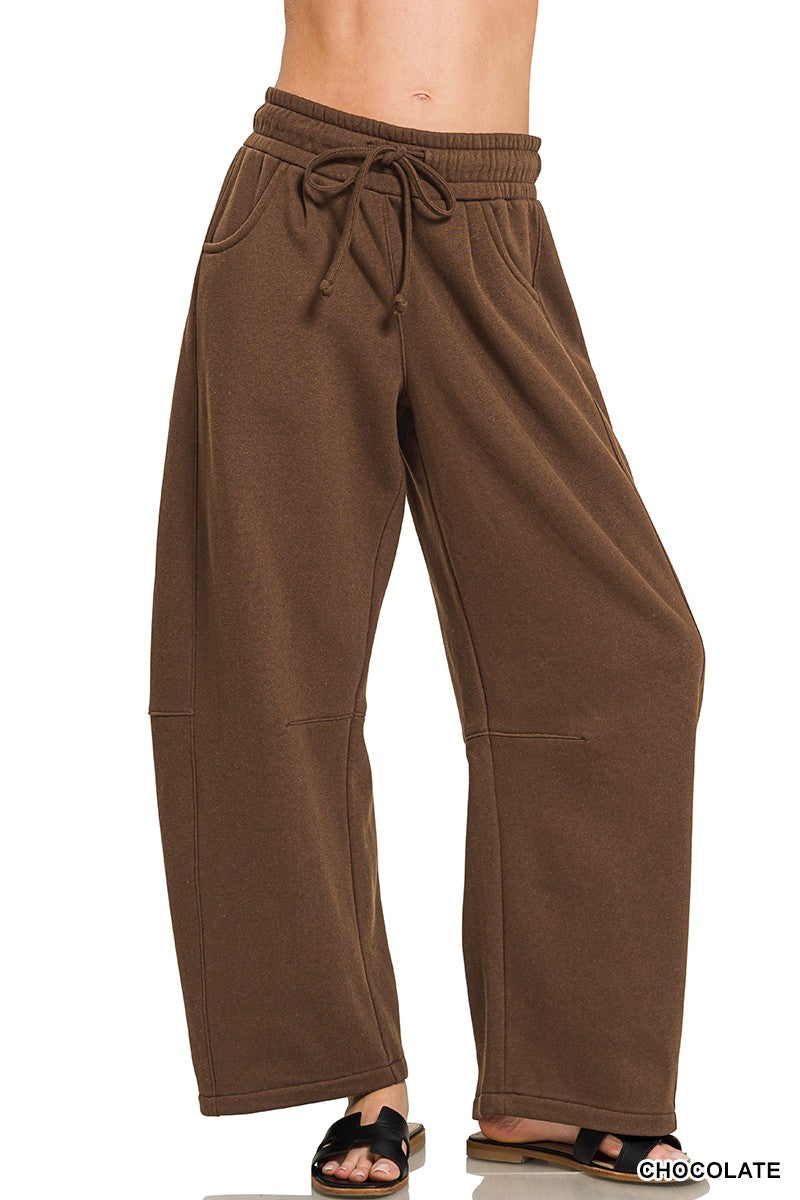BARREL SWEATPANTS - CHOCOLATE