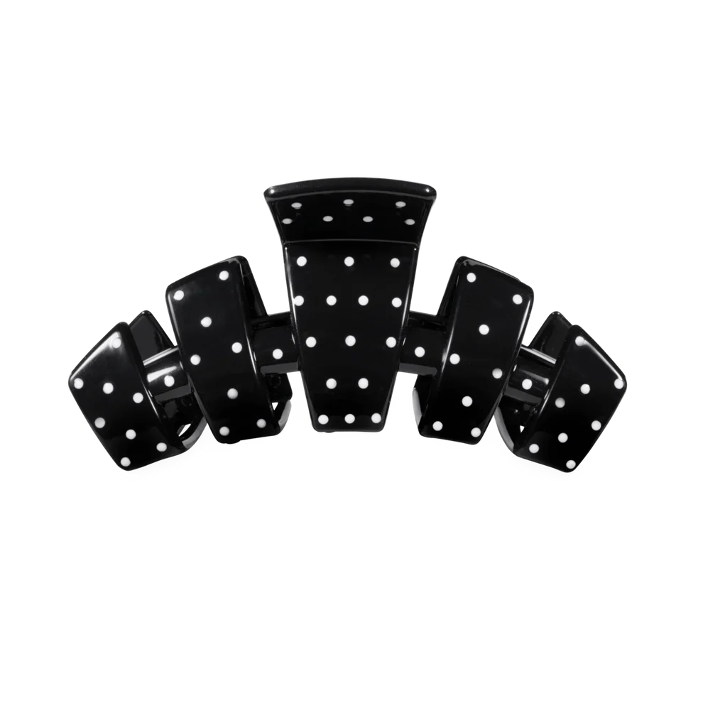 Classic Black Polka Dot Party Medium Claw Clip