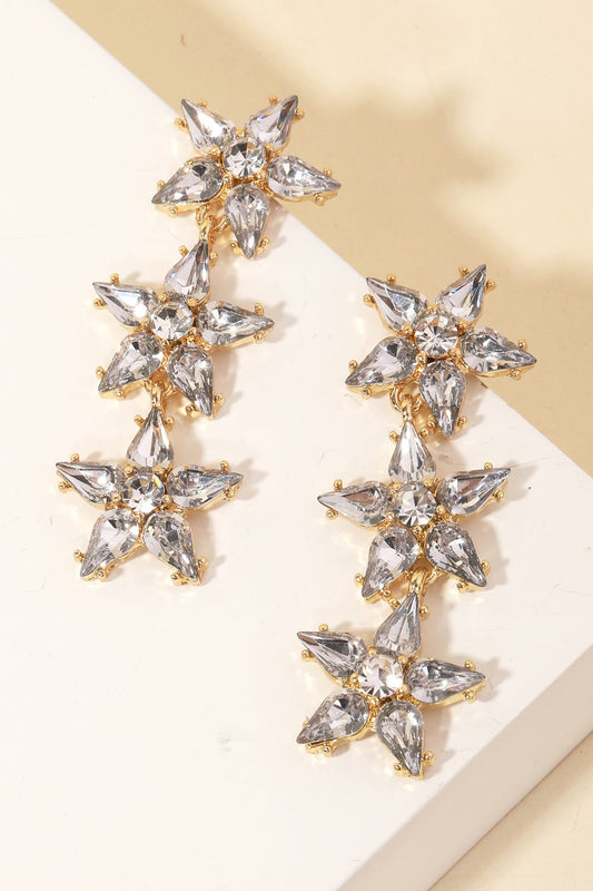 Tiered Floral Drop Earrings