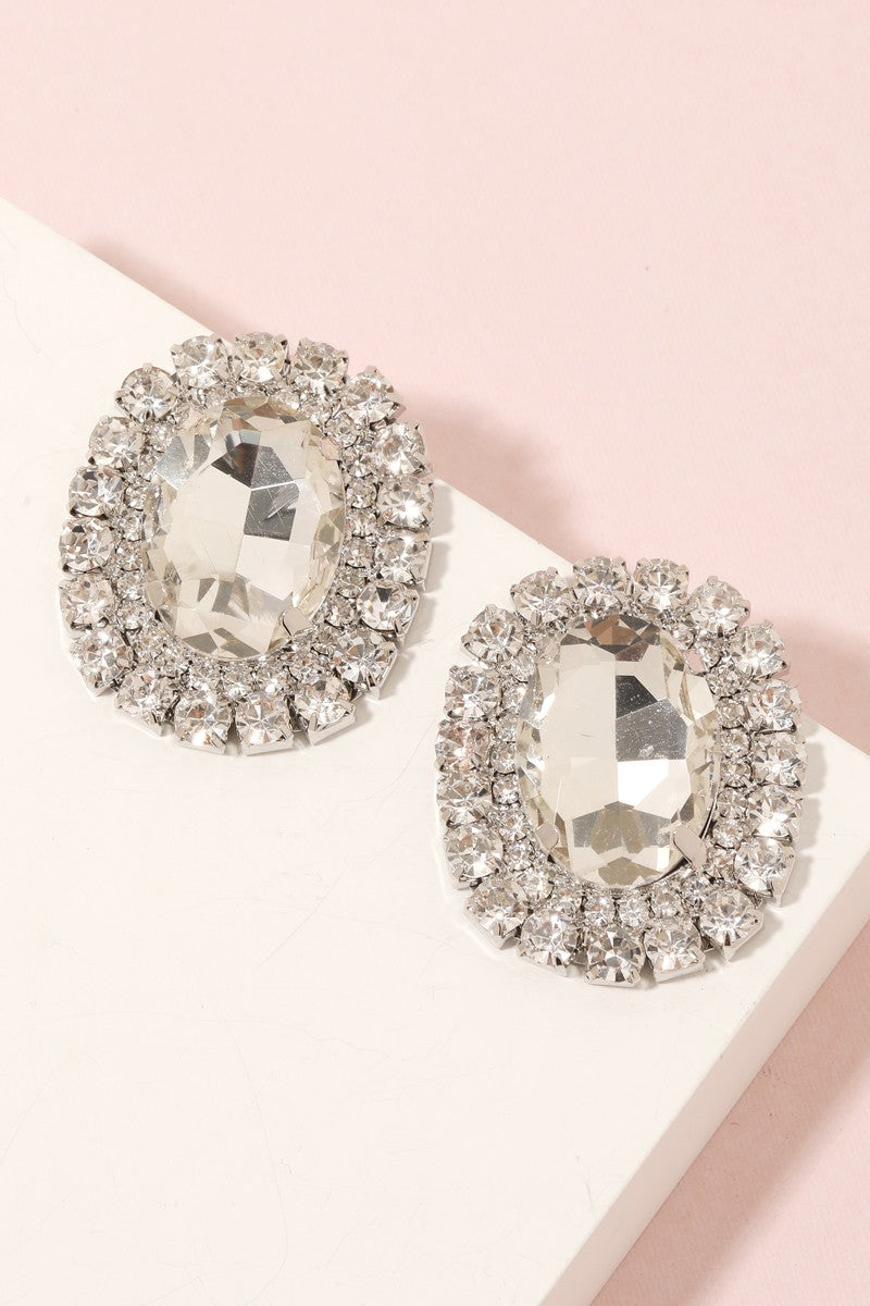 Oval Pave Trim Studs