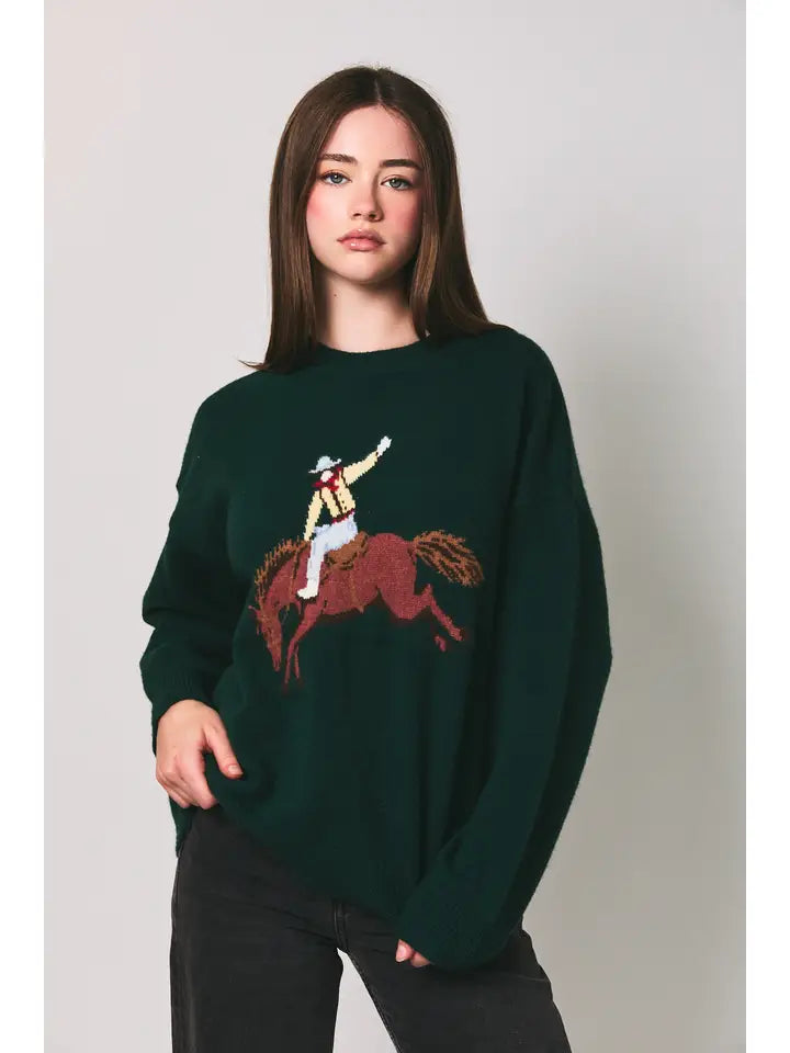 LET'S RIDE COWBOY SWEATER
