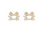 Pave Crystal Crab Earrings