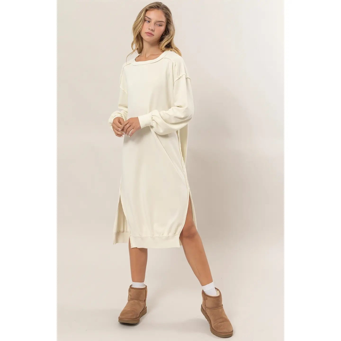 Stylish and Cozy Sweatshirt Midi Dress