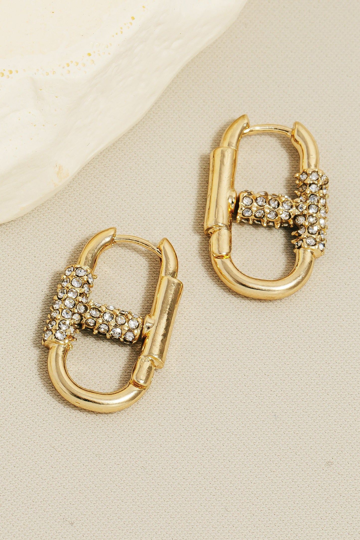 Carabiner Hoop Drop Earrings