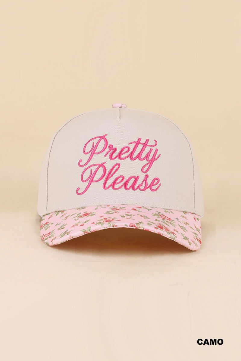pretty please hat - floral