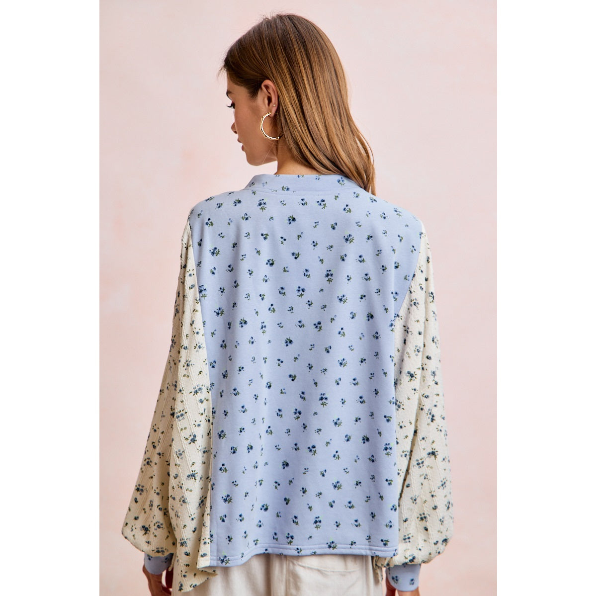 Floral Mix and Match Henley Top