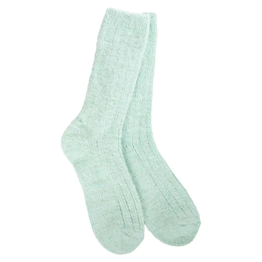 World's Softest Socks - Feather Crew Frosty Green