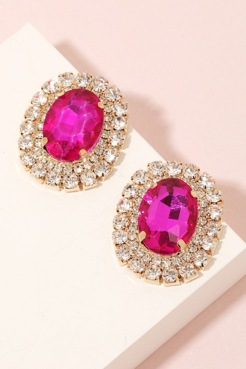 Oval Pave Trim Studs