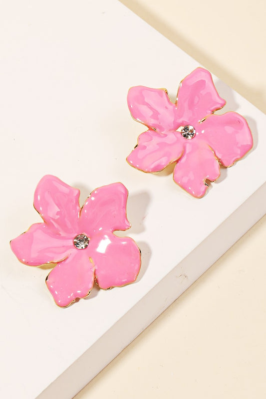 Enamel Flower Studs