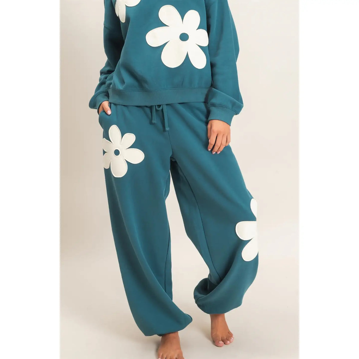 Flower Applique Joggers