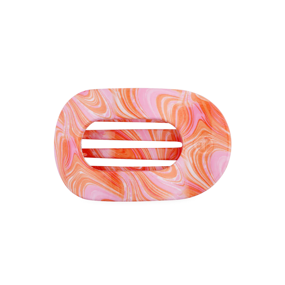 Just Keep Swimming - Medium Flat Round Hair Clip