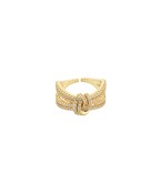 Layered Knot Pave Ring