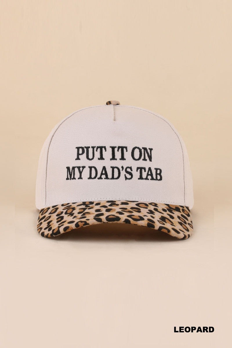 put it on my dad's tab hat - leopard