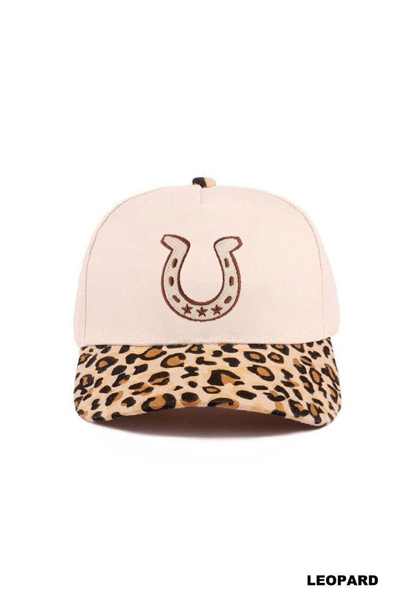 horseshoe hat - leopard