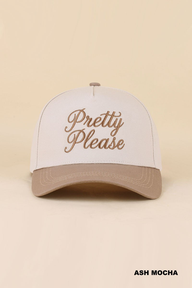 pretty please hat - mocha