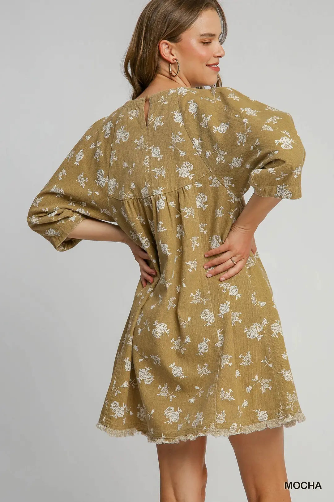 Floral Print Round Neck Dress