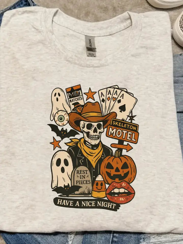 skeleton motel graphic tee - FINAL SALE