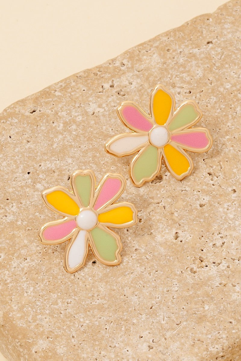 Epoxy Flower Studs