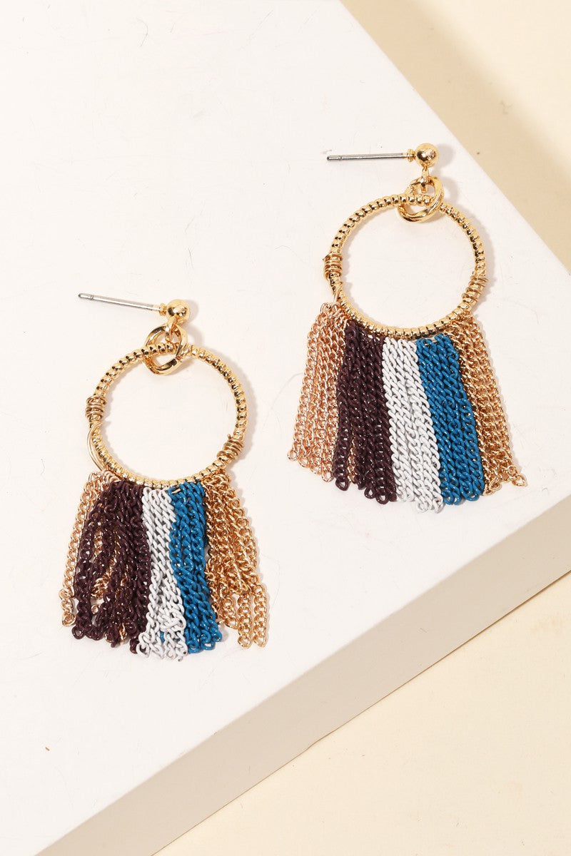 Cain Chain Fringe Hoops