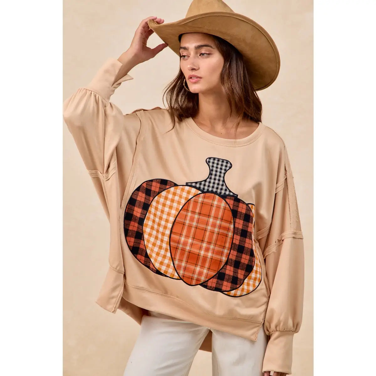 Plaid Pumpkin Top - FINAL SALE