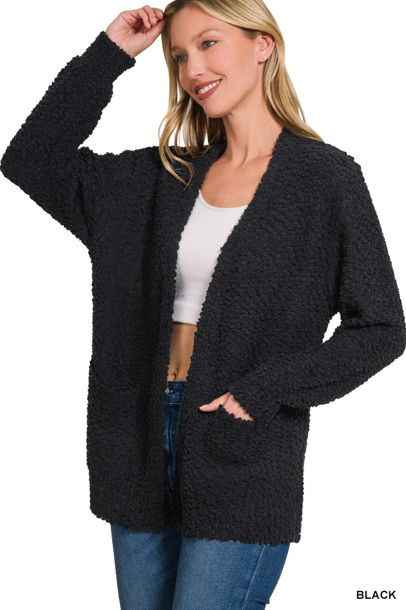 Fall Time Popcorn Cardigan