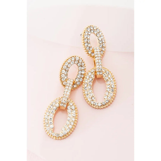 Rhinestone Drop Statement Earrings