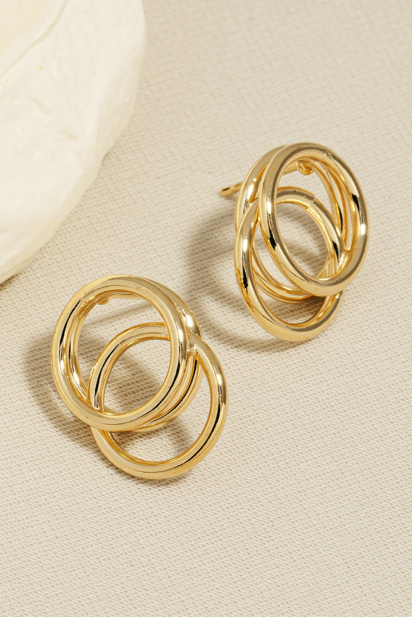 Double Round Earrings