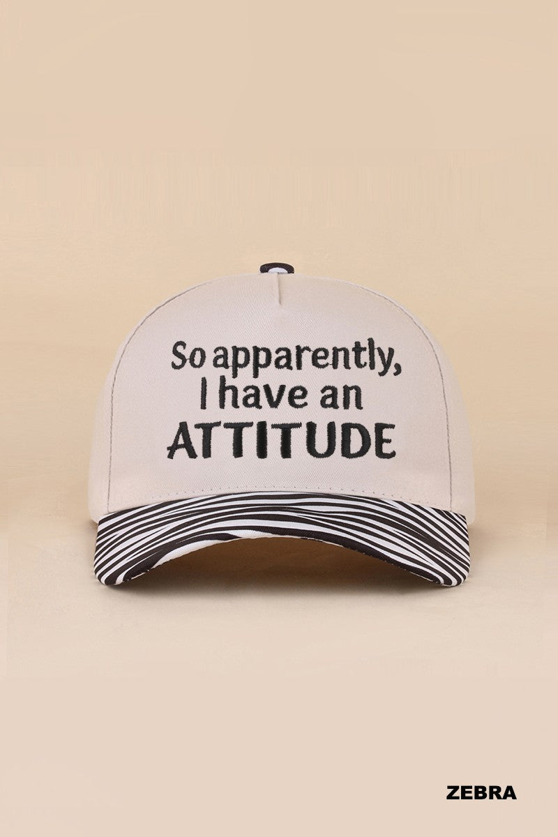 so apparently I have an attitude hat - zebra