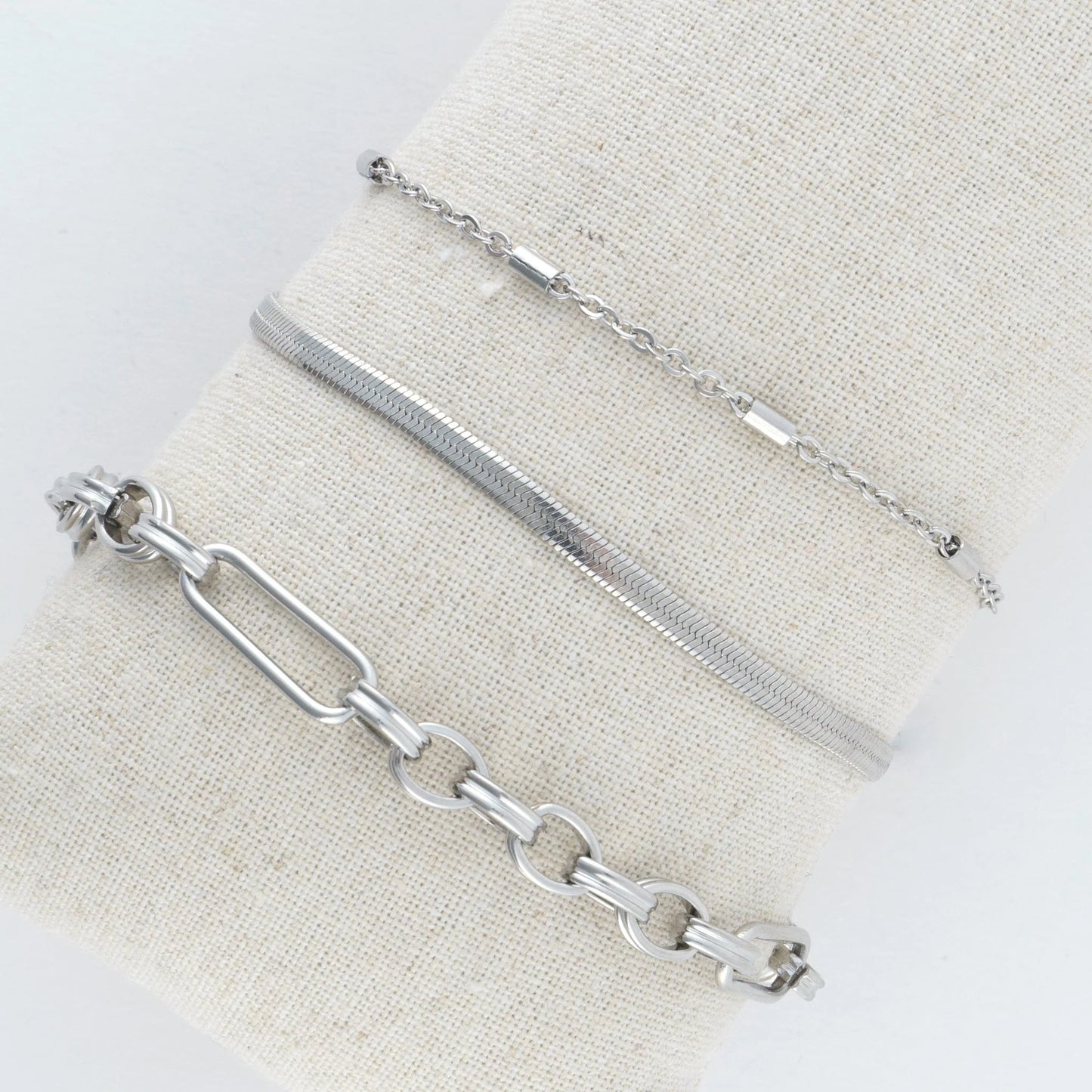 Waterproof Snake Chain Bracelet Set