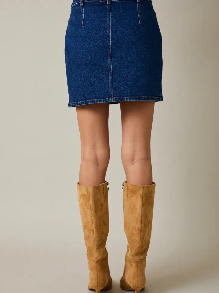 Pocket Detail Denim Mini Skirt
