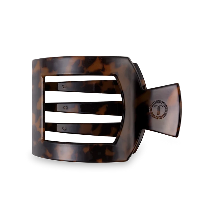 Teleties - Flat Square Hair Clip - Tortoise - Large