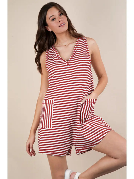 I Got Better Striped Romper