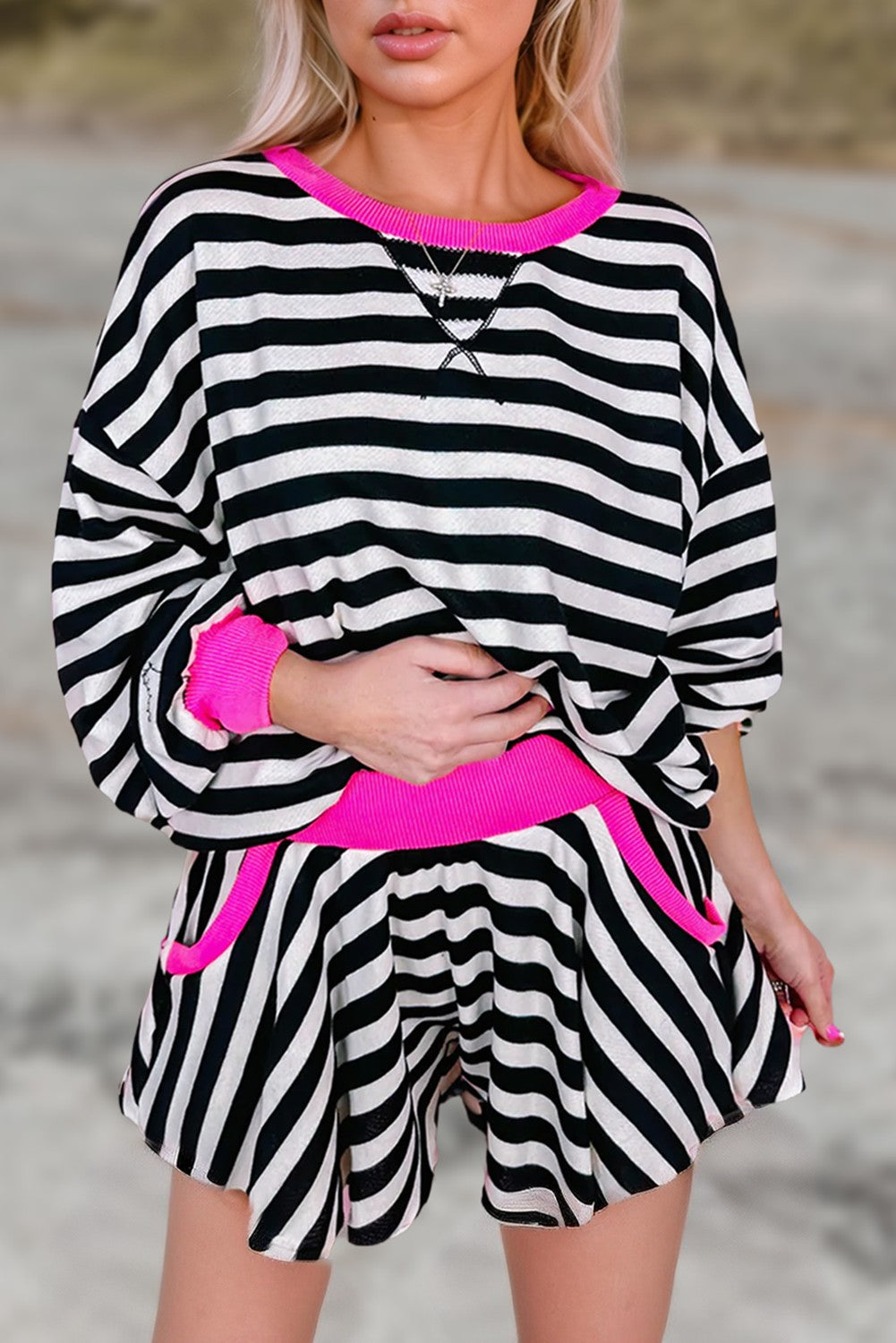 Jackson Striped Contrast Shorts