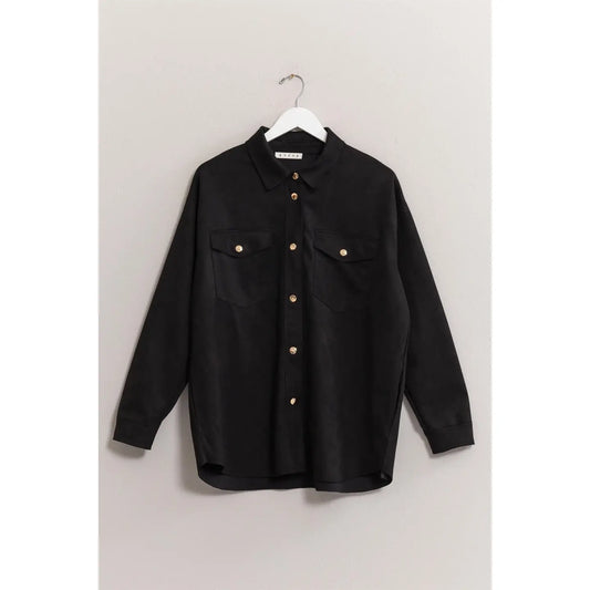 Oversized Suede Shirt
