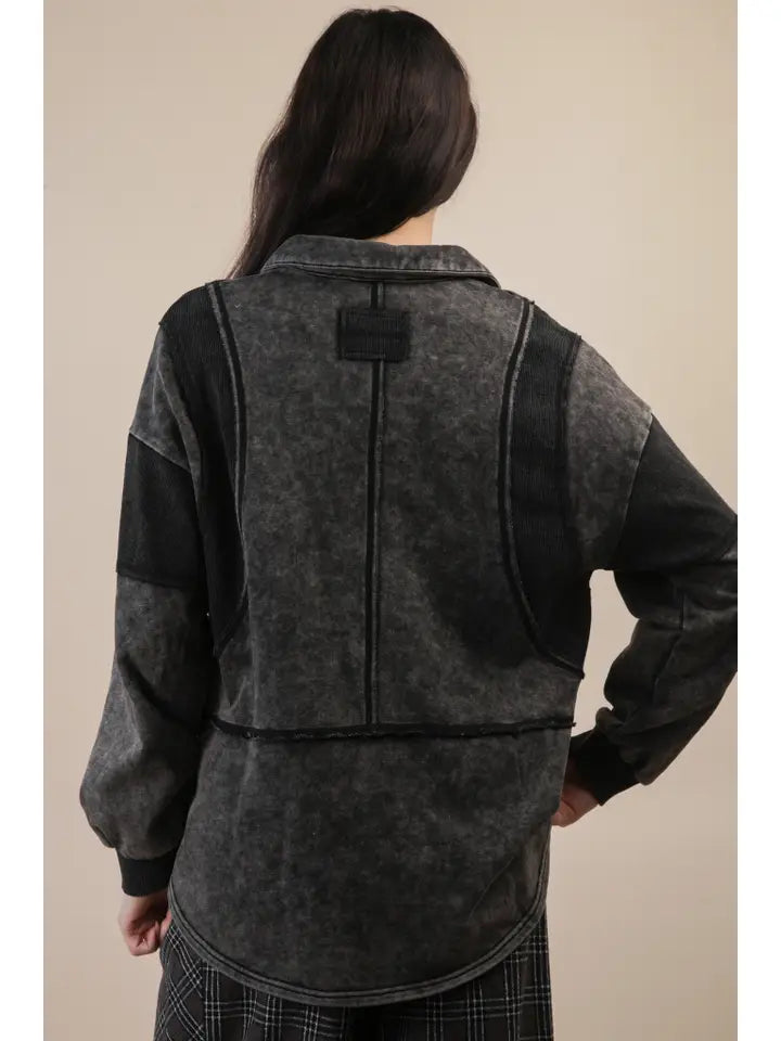 Midnight Drift Collared Pullover