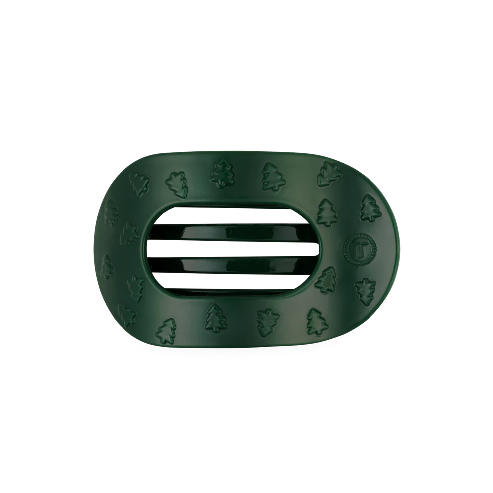 Teleties - O Christmas Tree - Medium Flat Round Hair Clip