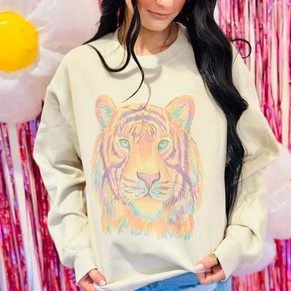 Watercolor Tiger Crewneck