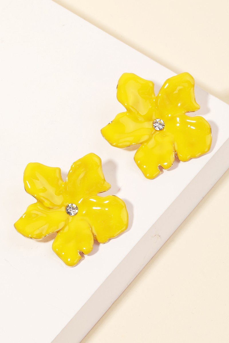Enamel Flower Studs