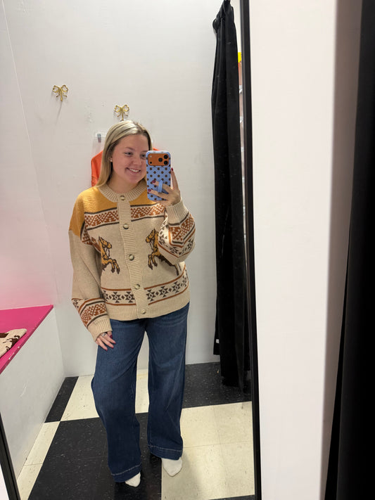 Western Cowboy Knit Cardigan