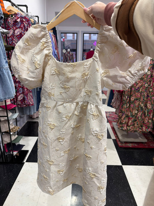 Flirt Alert Mini Dress - Cream