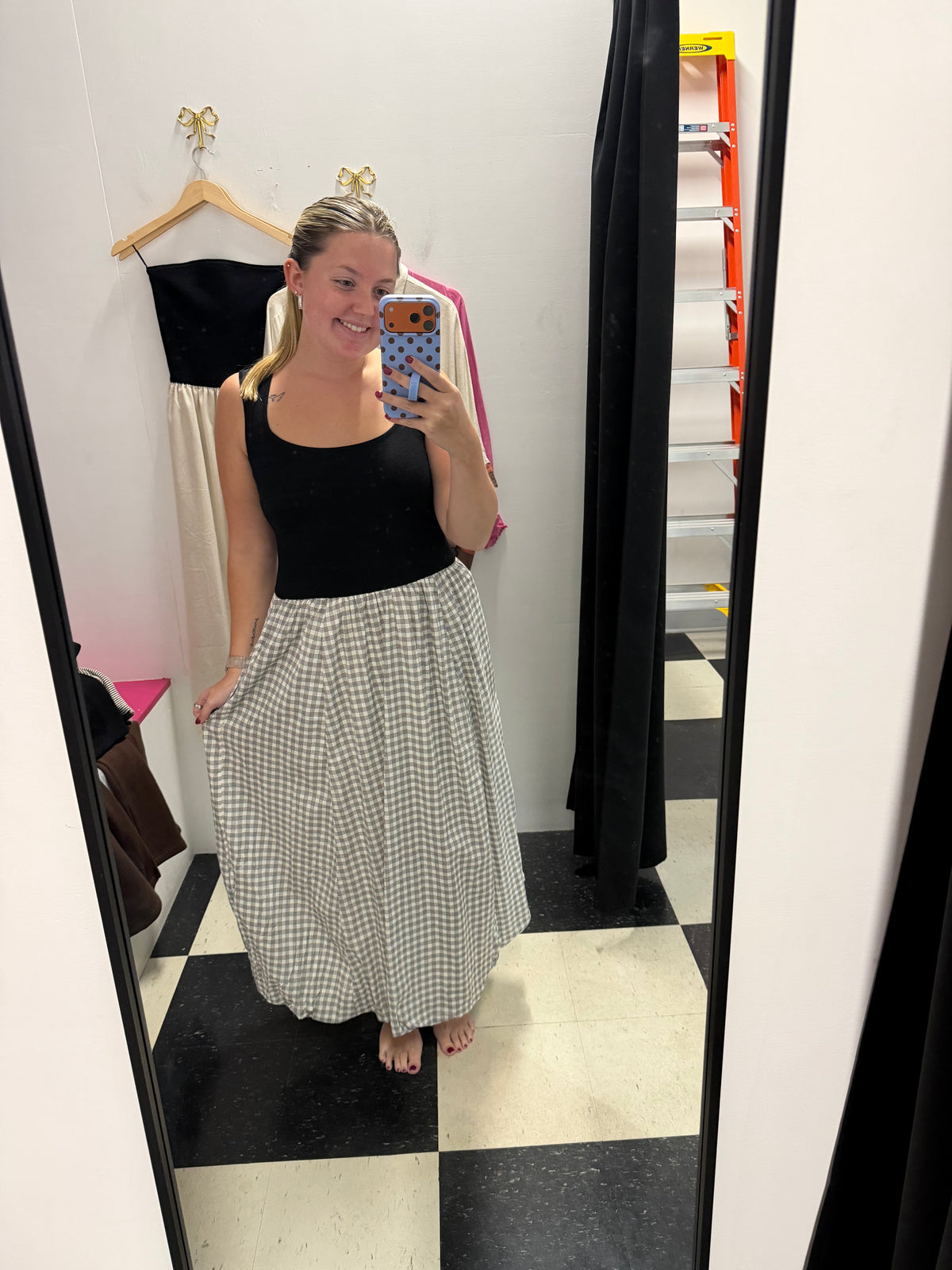 Falling For You Gingham Dress