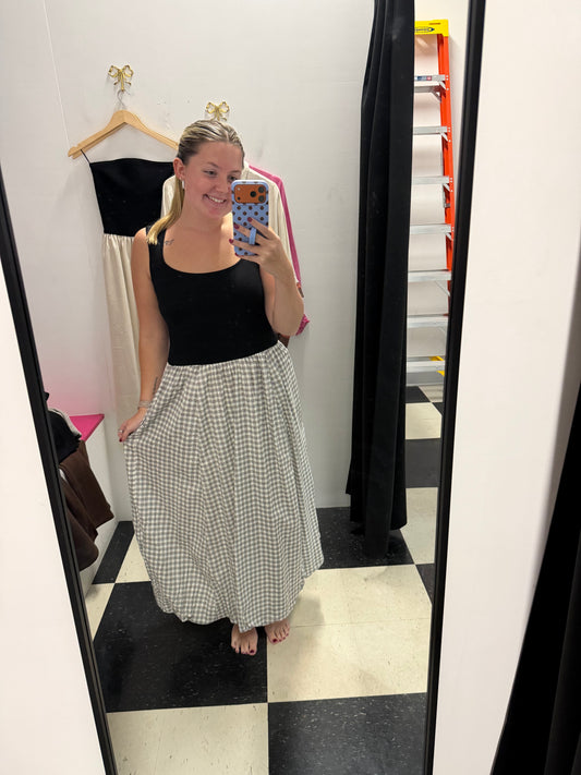 Falling For You Gingham Dress