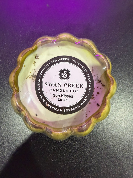Swan Creek Candles - Petal Bowl - Sun Kissed Linen