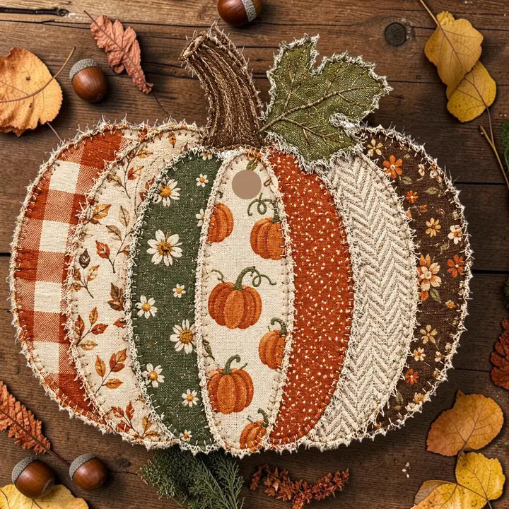 Patchwork Pumpkin Freshie - Apple Cinnamon
