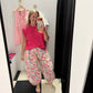 floral printed balloon pants