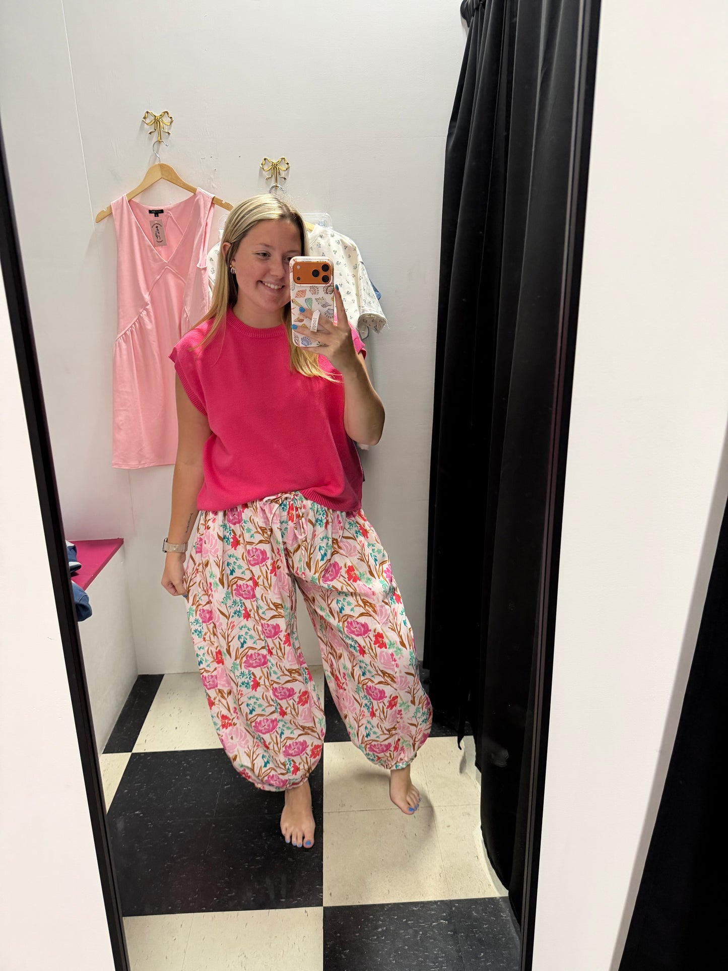 floral printed balloon pants