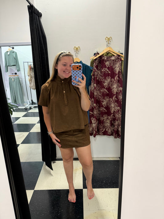 TOUCH OF FALL COLLARED SHIRT