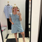 Sweet Summertime Ruffle Denim Romper